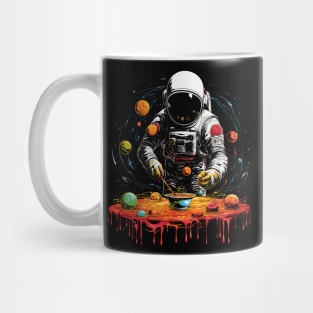 Trippy Psychedelic Astronaut Planet Soup Mug